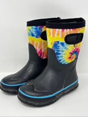 USED - BOGS Kids Tie-Dye Neoprene Rain Snow Boots - Size 12
